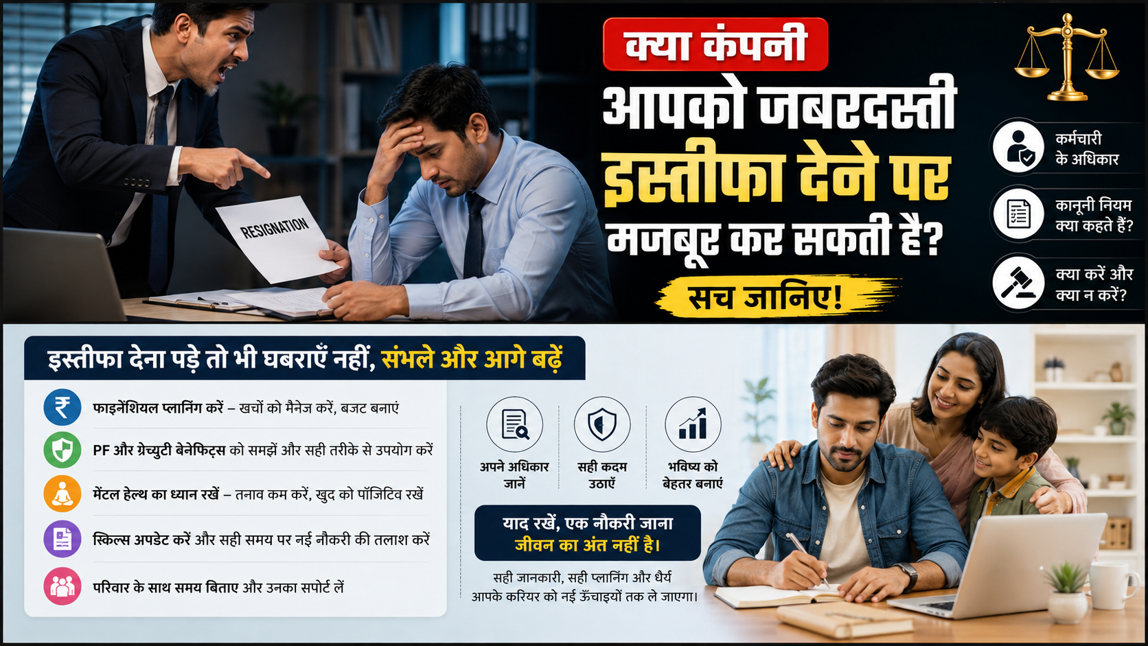 Read more about the article क्या कंपनी जबरदस्ती इस्तीफा ले सकती है? Know Your Rights 2026