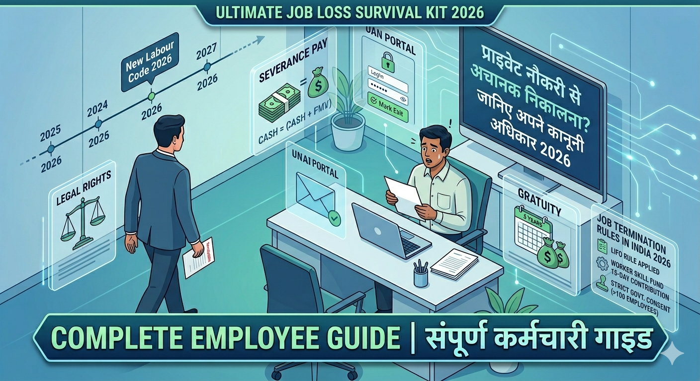 Read more about the article Private Job Termination Rules in India 2026: New Labour Code