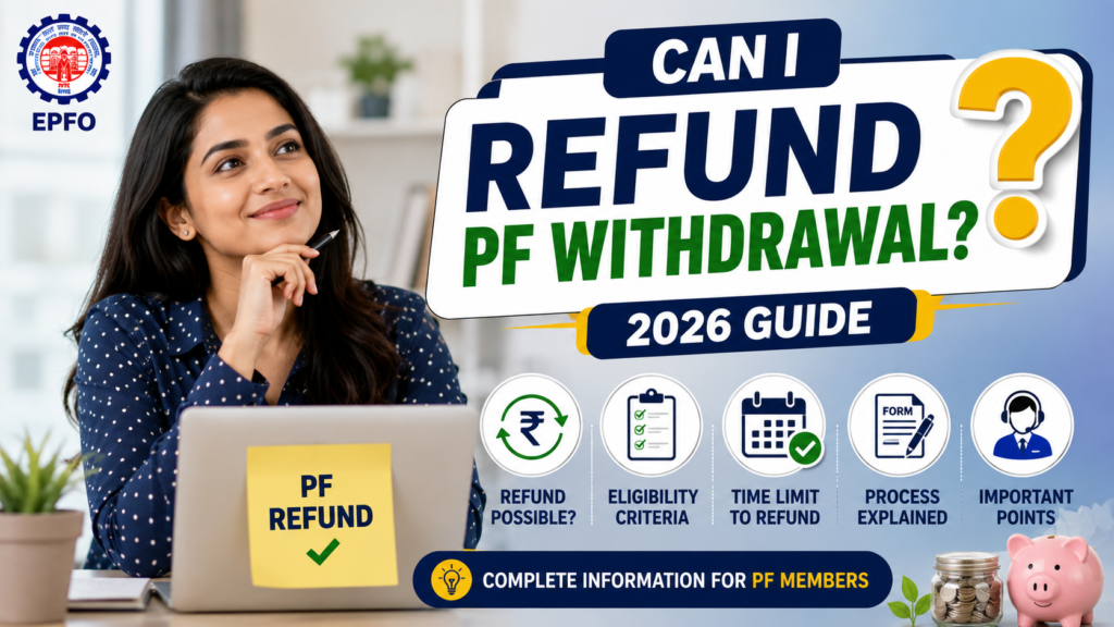 Can I refund PF withdrawal guide in hindi