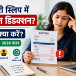 salary slip me galat deduction ho to kya kare