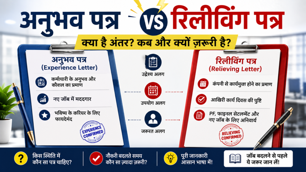 Experience Letter vs Relieving Letter